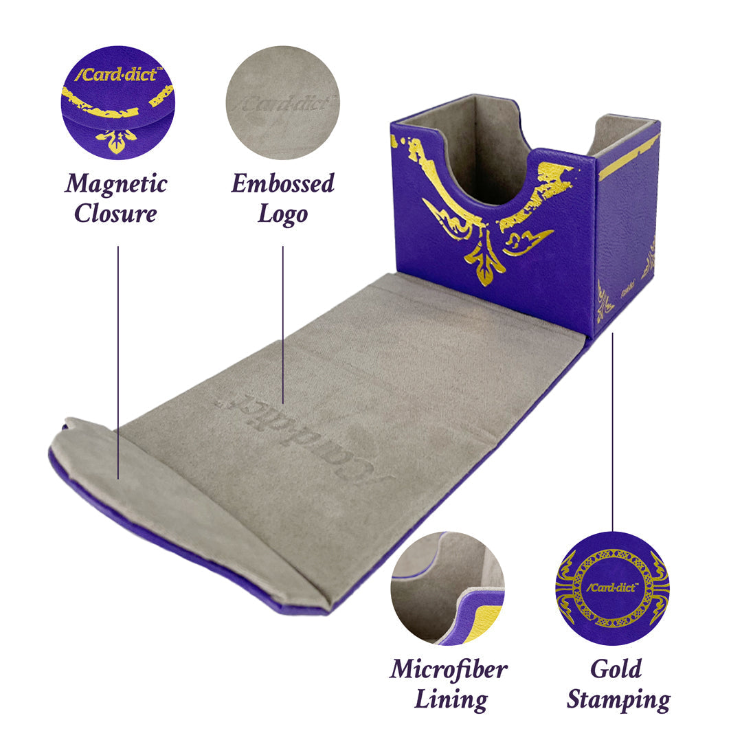 /Card·dict™ Pu Leather Deck Box Carddict Purple