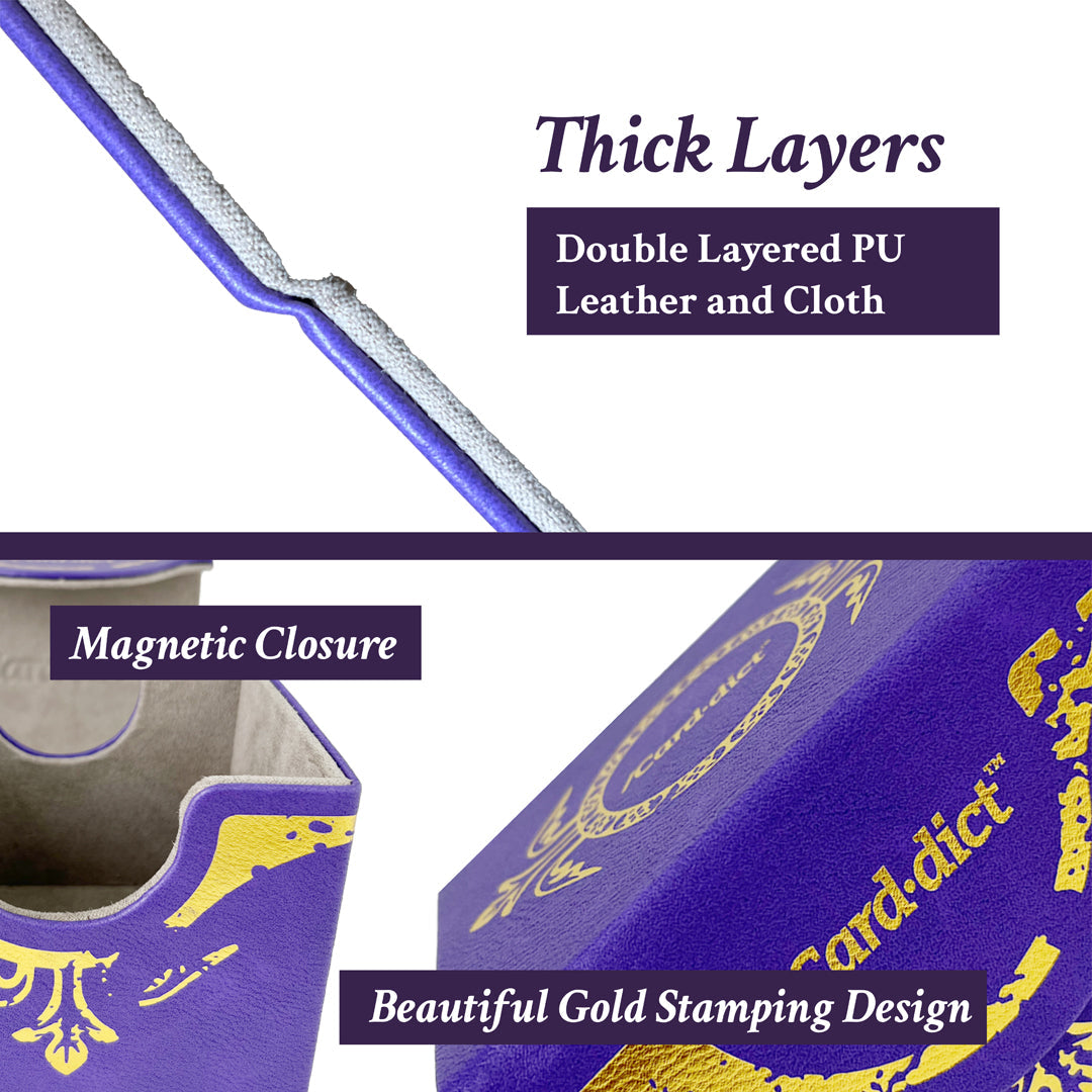 /Card·dict™ Pu Leather Deck Box Carddict Purple