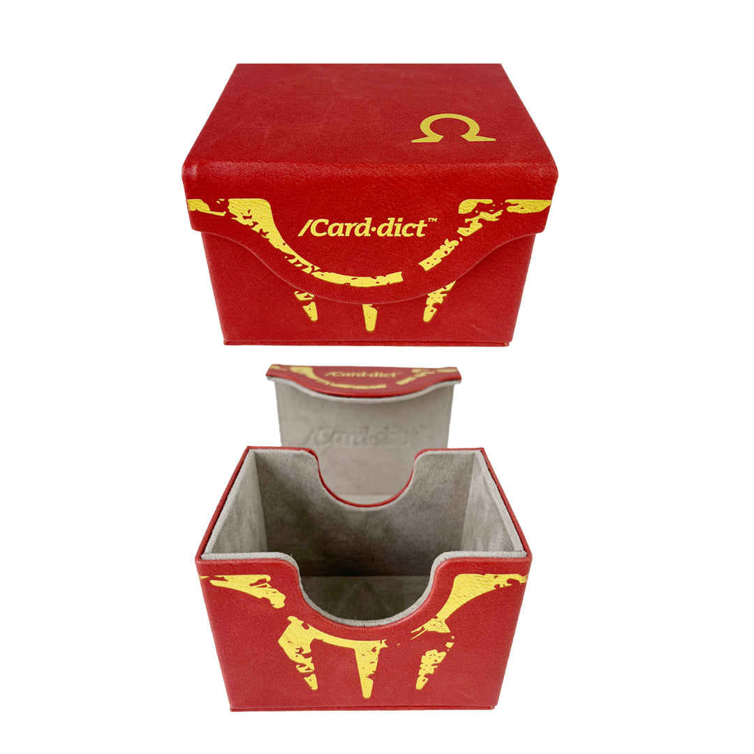 /Card·dict™ Pu Leather Deck Box Omega Red