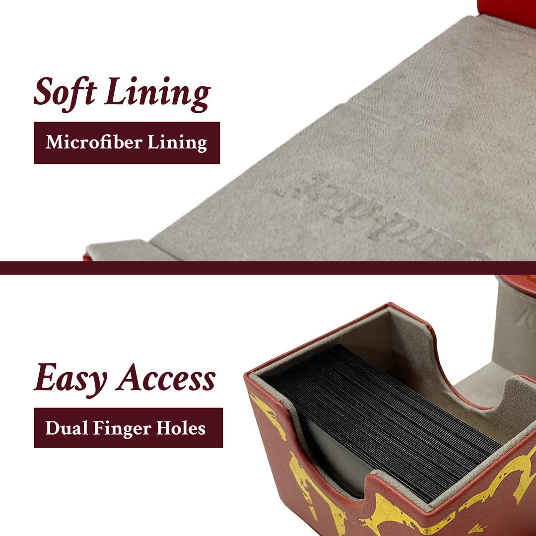 /Card·dict™ Pu Leather Deck Box Omega Red