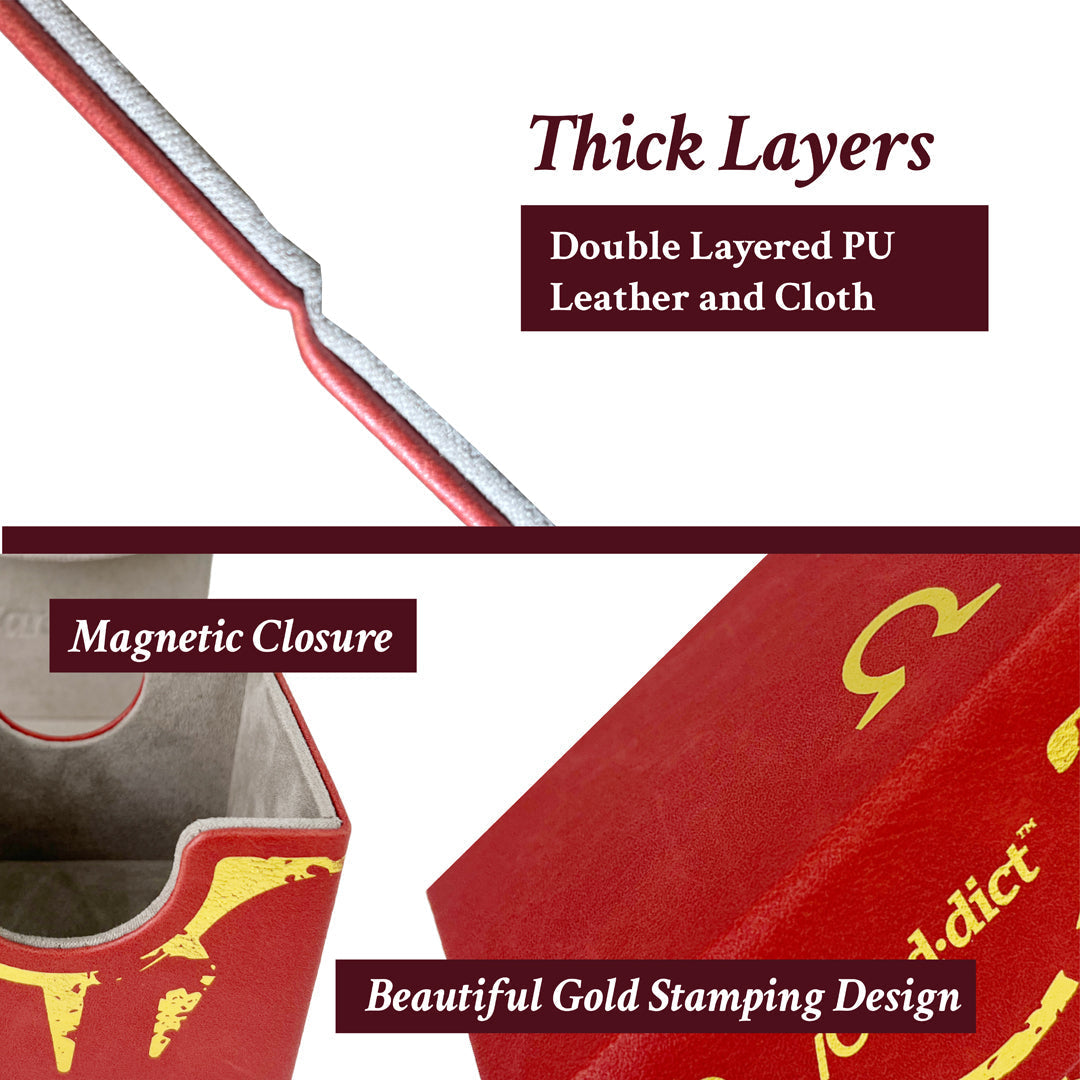 /Card·dict™ Pu Leather Deck Box Omega Red