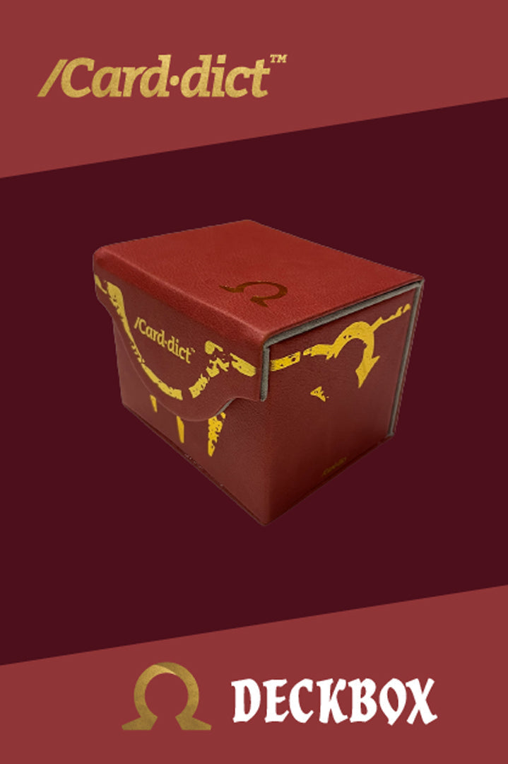 /Card·dict™ Pu Leather Deck Box Omega Red